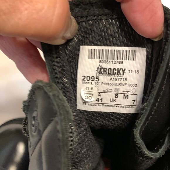 Rocky Men's Size 8 side zipper black jump boot (see photo desc) - Picture 14 of 15